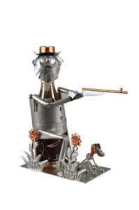 Porte-bouteille "Chasseur à genou"